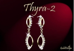 Thyra II - náušnice zlacené